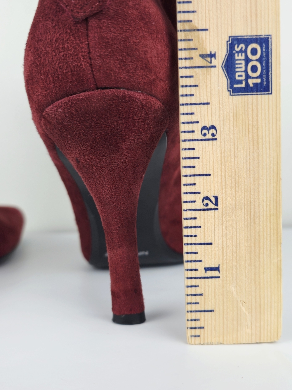 Nine West Wine Red Suede Pointed-Toe Fold-Over Slouch Ankle Booties - Picture 8 of 11